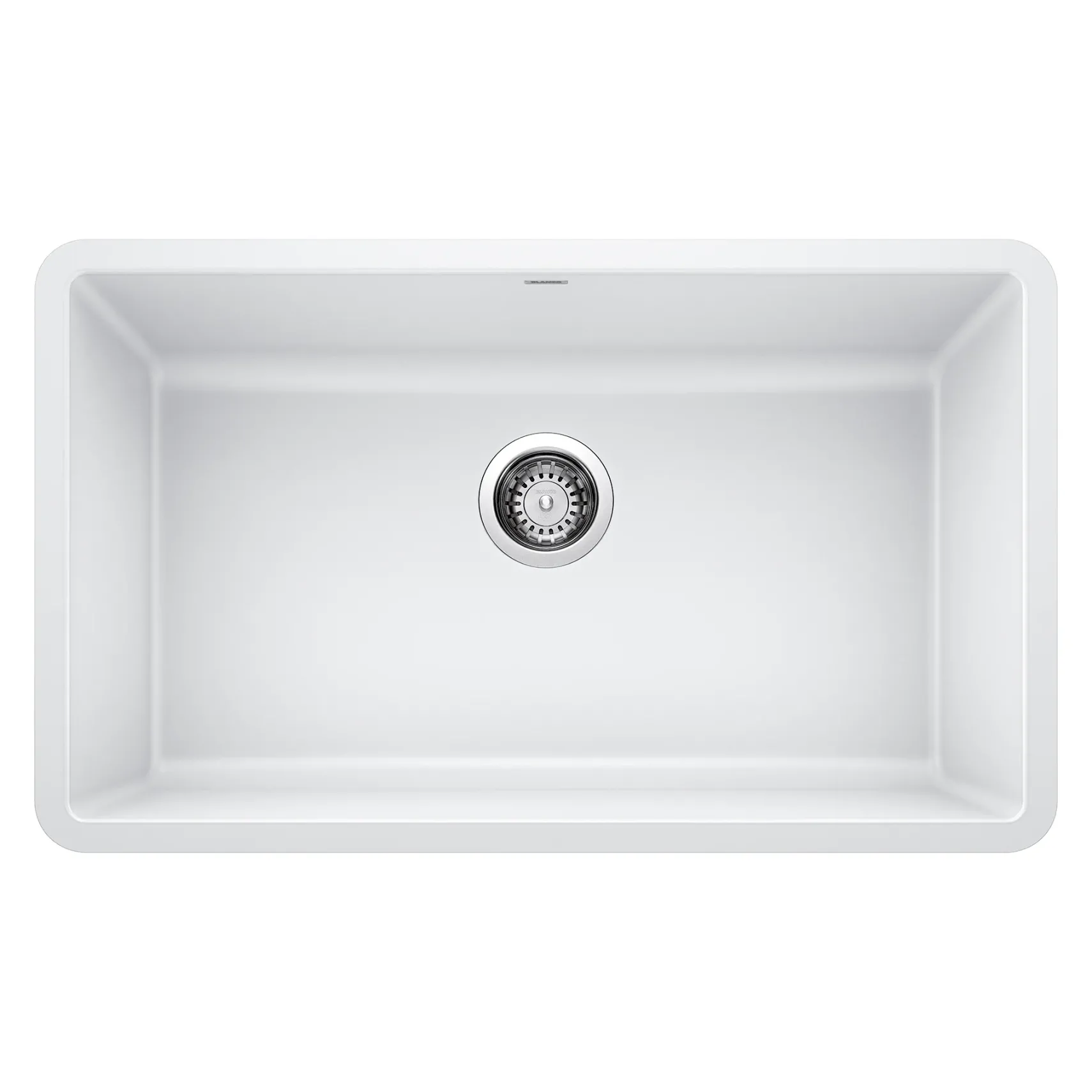 Blanco Precis 30" Undermount Granite Composite Kitchen Sink, Silgranit, White, 442533