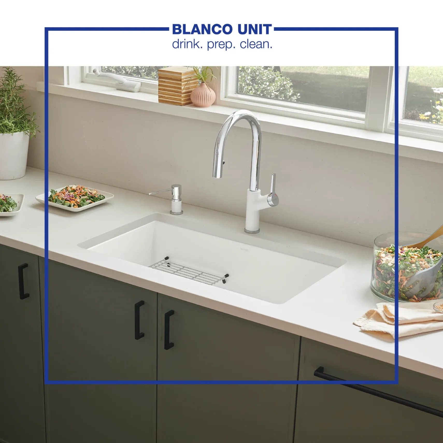 Blanco Precis 30" Undermount Granite Composite Kitchen Sink, Silgranit, White, 442533