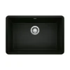 Blanco Precis 27" Undermount Granite Composite Kitchen Sink, Silgranit, Coal Black, 442930