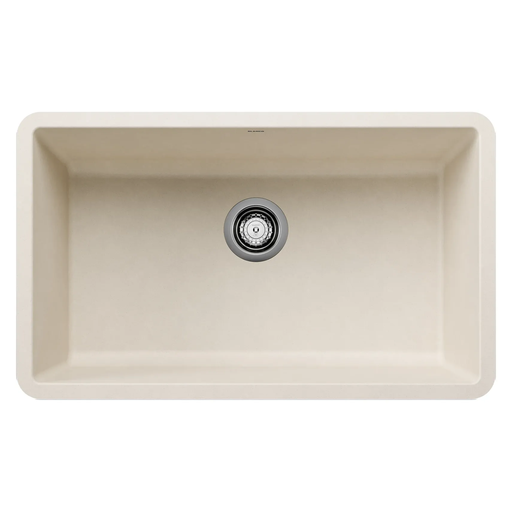 Blanco Precis 30" Undermount Granite Composite Kitchen Sink, Silgranit, Soft White, 443083