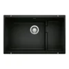 Blanco Precis 29" Undermount Granite Composite Kitchen Sink, Silgranit, Coal Black, 442934