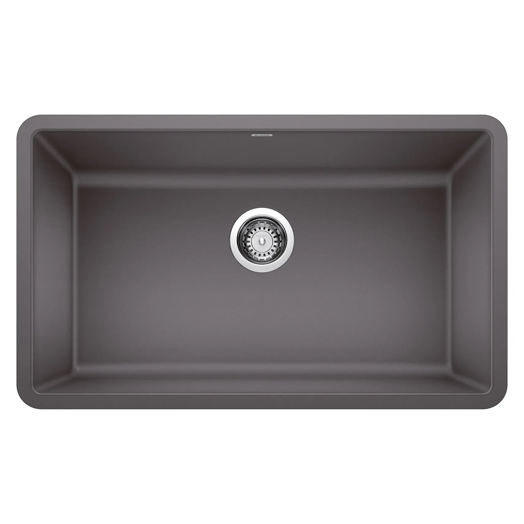 Blanco Precis 30" Undermount Granite Composite Kitchen Sink, Silgranit, Cinder, 442530