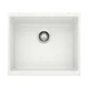 Blanco Precis 21" Undermount Granite Composite Kitchen Sink, Silgranit, White, 513426