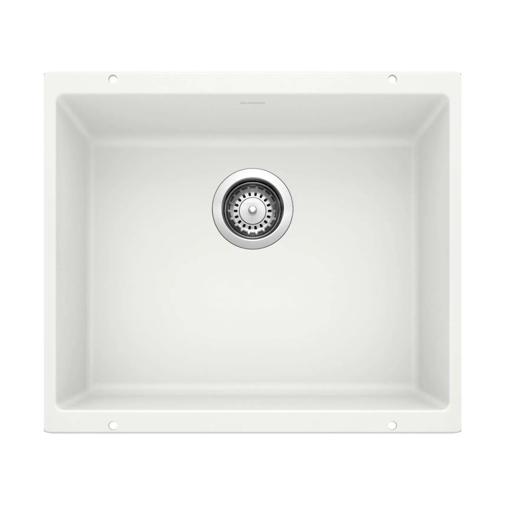 Blanco Precis 21" Undermount Granite Composite Kitchen Sink, Silgranit, White, 513426