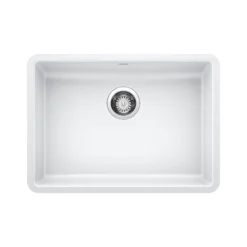 Blanco Precis 25" Undermount Granite Composite ADA Compliant Kitchen Sink, Silgranit, White, 442542