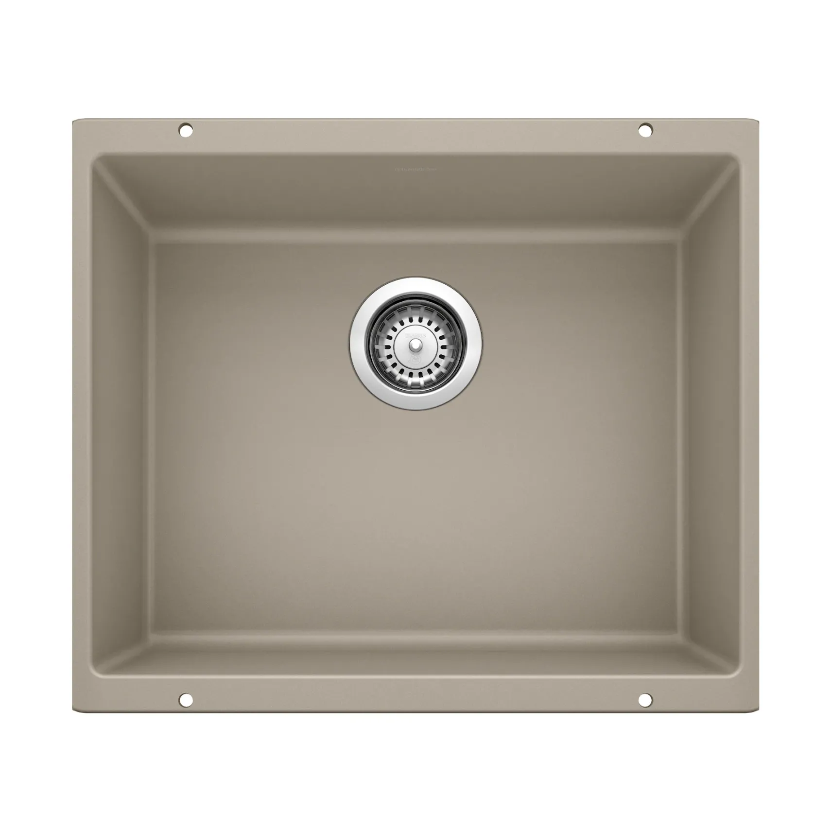 Blanco Precis 21" Undermount Granite Composite Kitchen Sink, Silgranit, Truffle, 517677