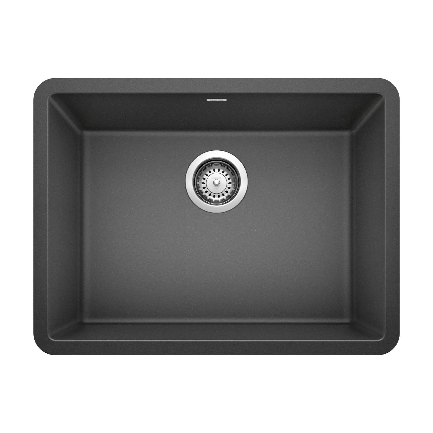 Blanco Precis 23" Undermount Granite Composite Kitchen Sink, Silgranit, Anthracite, 522258