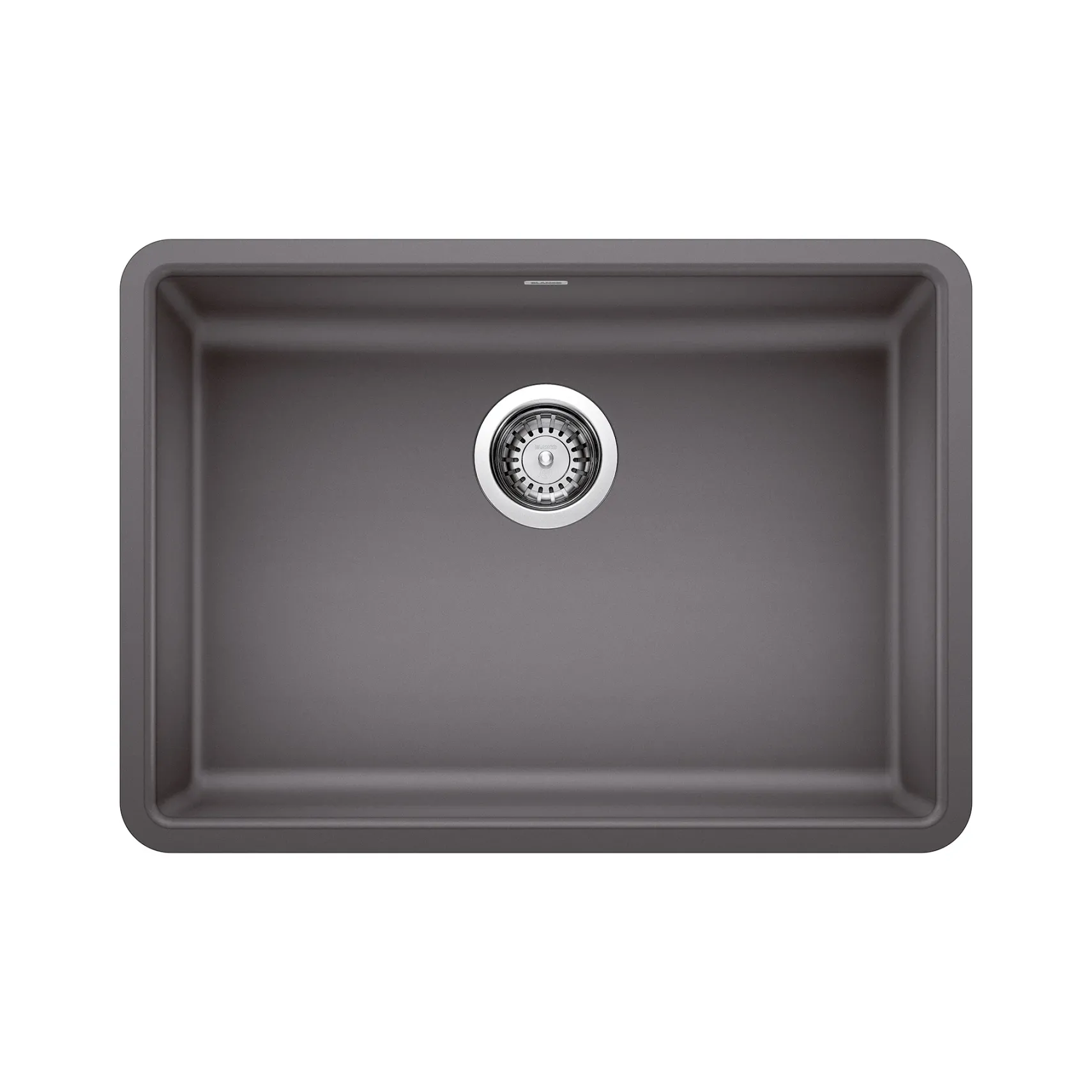 Blanco Precis 25" Undermount Granite Composite ADA Compliant Kitchen Sink, Silgranit, Cinder, 442539