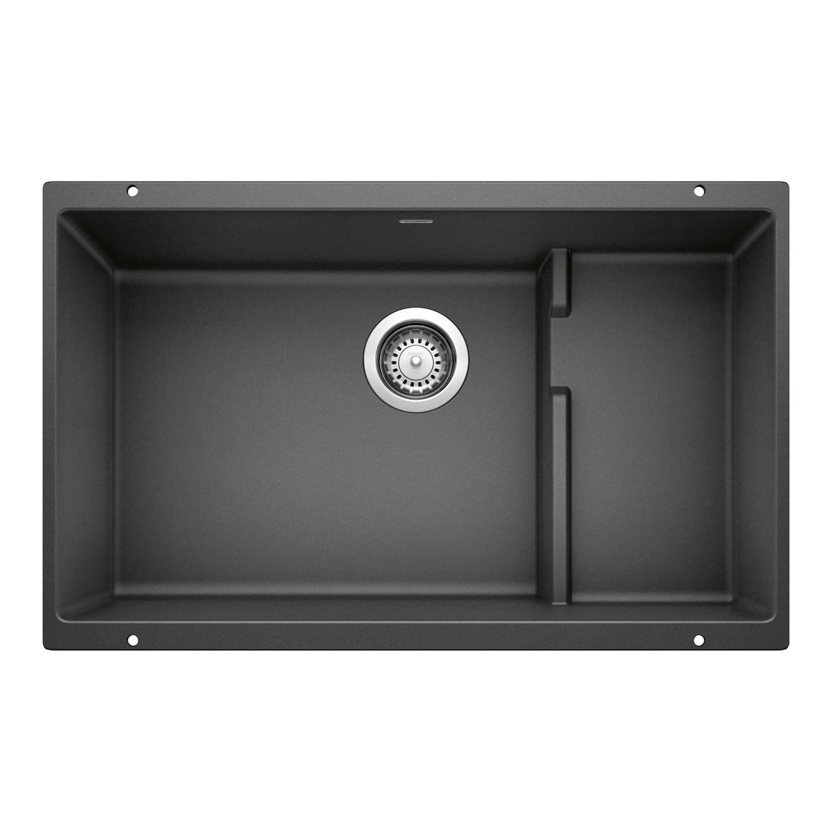 Blanco Precis 29" Undermount Granite Composite Kitchen Sink with Accessories, Silgranit, Anthracite, 519450
