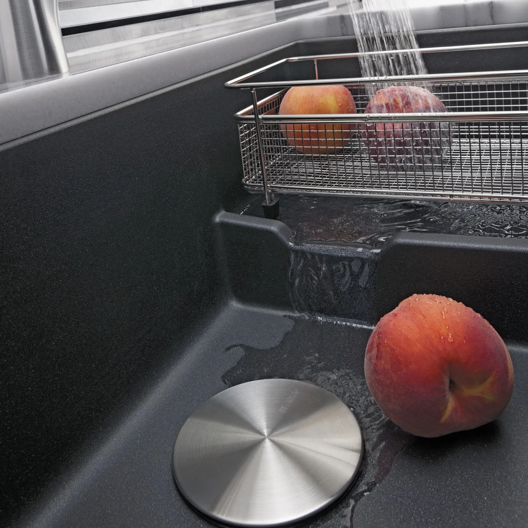 Blanco Precis 29" Undermount Granite Composite Kitchen Sink with Accessories, Silgranit, Anthracite, 519450