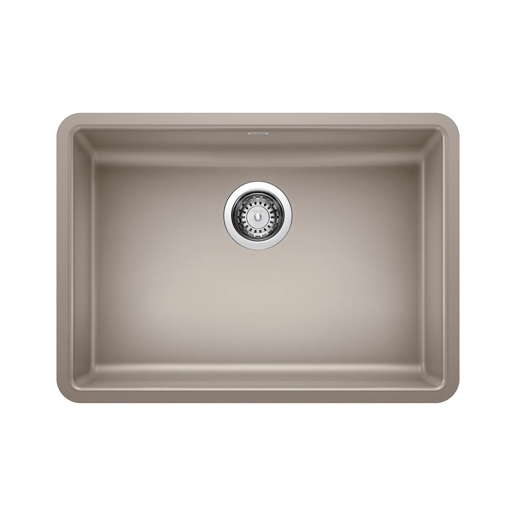 Blanco Precis 25" Undermount Granite Composite ADA Compliant Kitchen Sink, Silgranit, Truffle, 442540