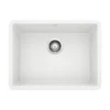 Blanco Precis 23" Undermount Granite Composite Kitchen Sink, Silgranit, White, 522414