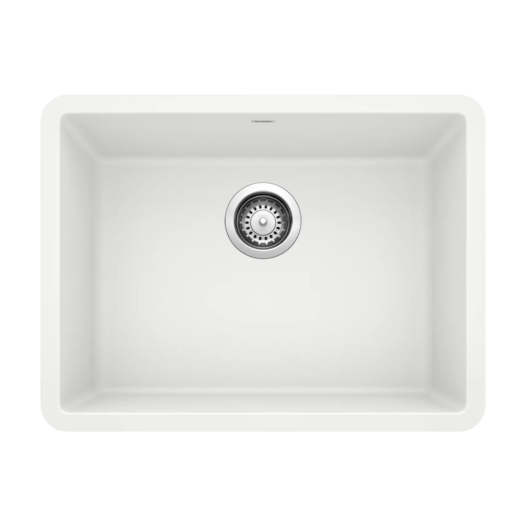 Blanco Precis 23" Undermount Granite Composite Kitchen Sink, Silgranit, White, 522414