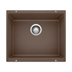 Blanco Precis 21" Undermount Granite Composite Kitchen Sink, Silgranit, Cafe, 515652