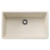 Blanco Precis 32" Undermount Silgranit Kitchen Sink, Soft White, No Faucet Hole, 443084