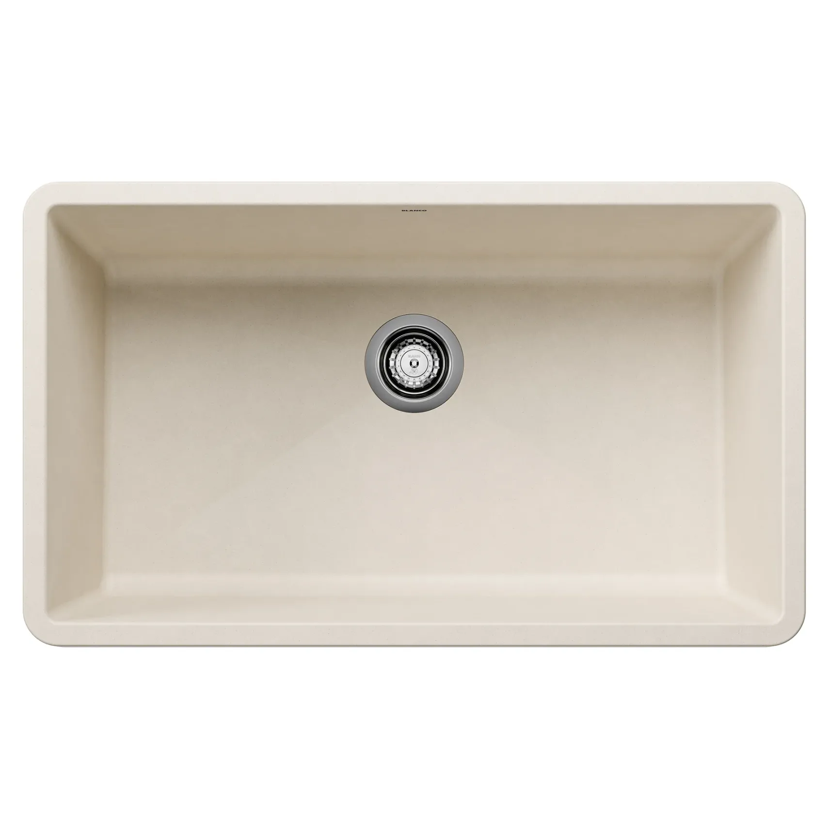 Blanco Precis 32" Undermount Silgranit Kitchen Sink, Soft White, No Faucet Hole, 443084