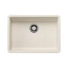 Blanco Precis 25" Undermount Silgranit Kitchen Sink, Soft White, No Faucet Hole, 443082