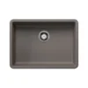 Blanco Precis 25" Undermount Silgranit Kitchen Sink, Volcano Gray, No Faucet Hole, 443119