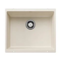 Blanco Precis 21" Undermount Silgranit Kitchen Sink, Soft White, No Faucet Hole, 527405