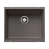Blanco Precis 21" Undermount Silgranit Kitchen Sink, Volcano Gray, No Faucet Hole, 527414