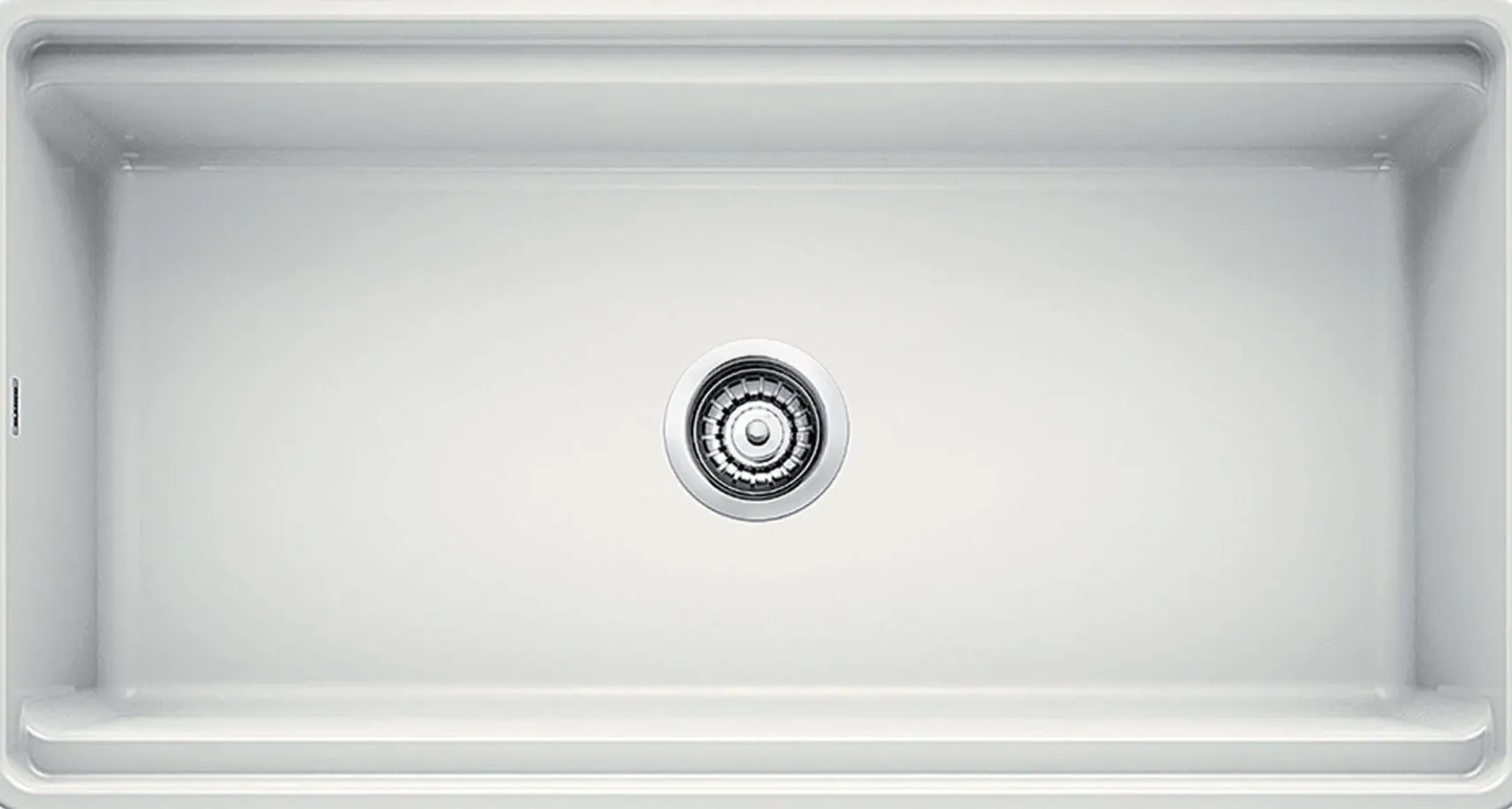 Blanco Profina 36" Fireclay Workstation Farmhouse Sink with Accessories, White, 523026