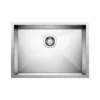 Blanco Quatrus 25" Undermount Stainless Steel ADA Kitchen Sink, Satin Polish, 18 Gauge, No Faucet Hole, 443047