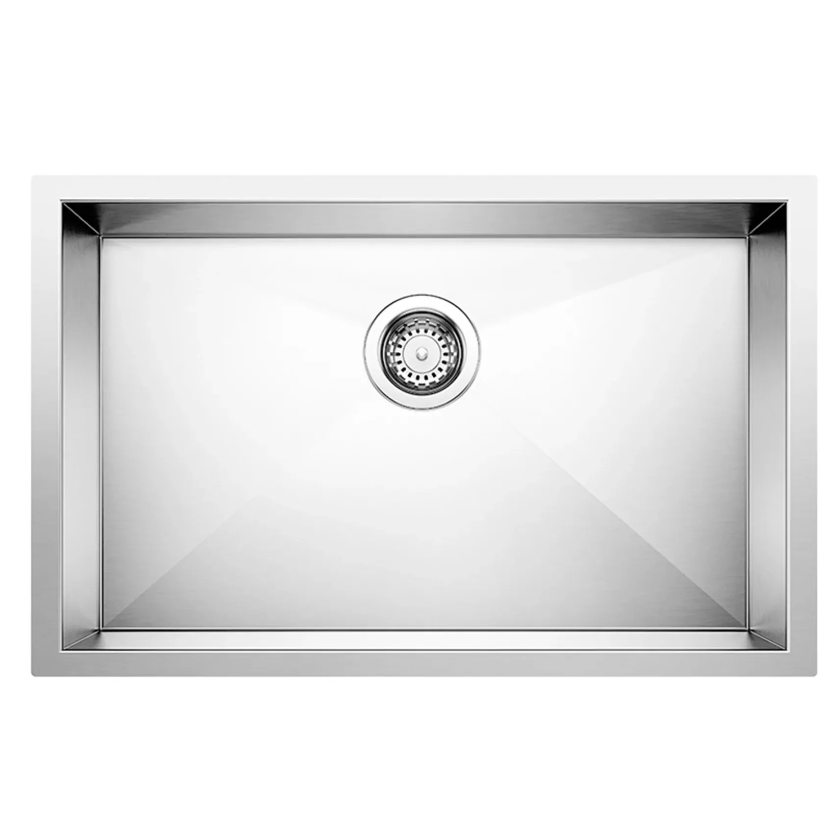 Blanco Quatrus 28" Undermount Stainless Steel Kitchen Sink, Satin Polish, 18 Gauge, No Faucet Hole, 443048