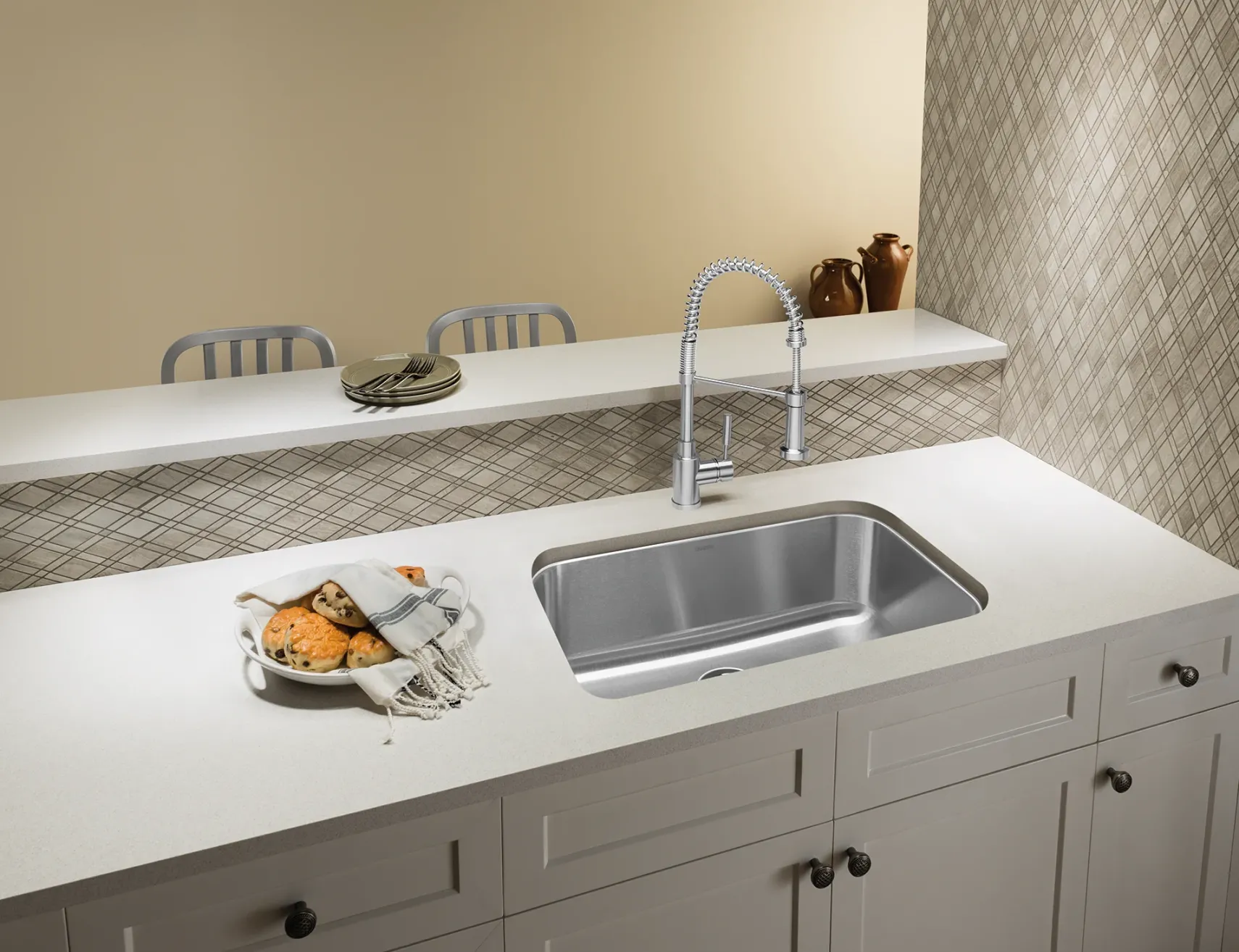 Blanco Stellar 28" Undermount Stainless Steel Kitchen Sink, 18 Gauge, Brushed Finish, 441024