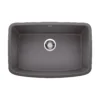 Blanco Valea 27" Undermount Granite Composite Kitchen Sink, Silgranit, Cinder, 442548