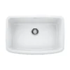 Blanco Valea 27" Undermount Granite Composite Kitchen Sink, Silgranit, White, 442551
