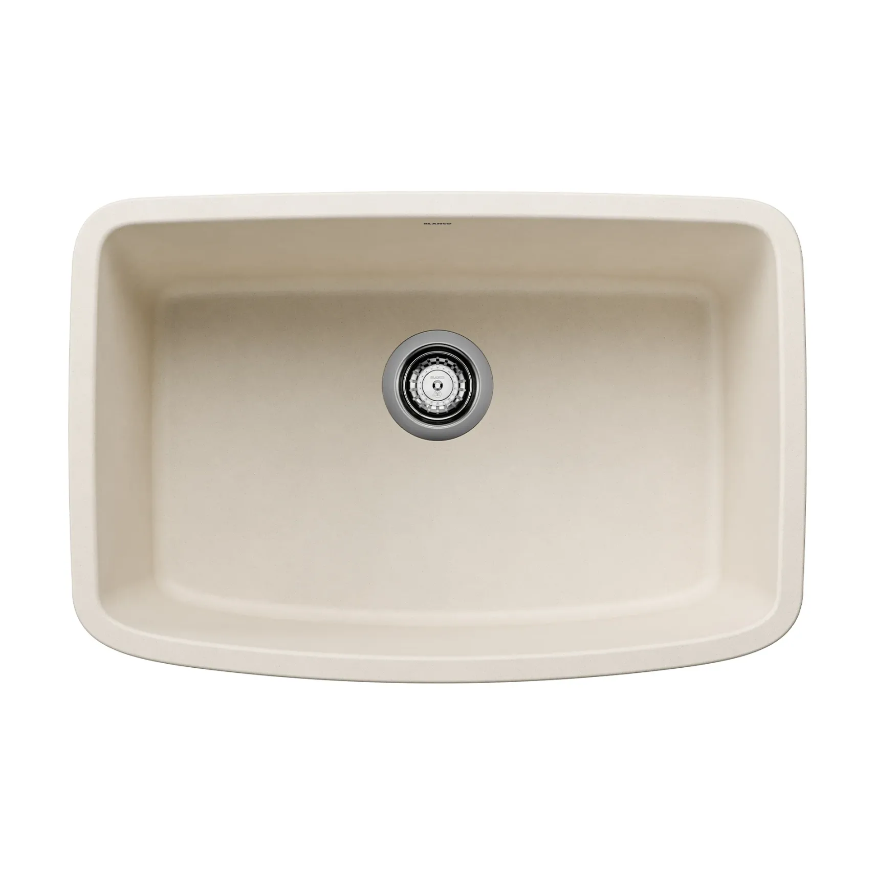 Blanco Valea 27" Undermount Silgranit Kitchen Sink, Soft White, No Faucet Hole, 443090