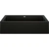 Blanco Vintera 30" Granite Composite Workstation Farmhouse Sink, Silgranit, Coal Black, 526545