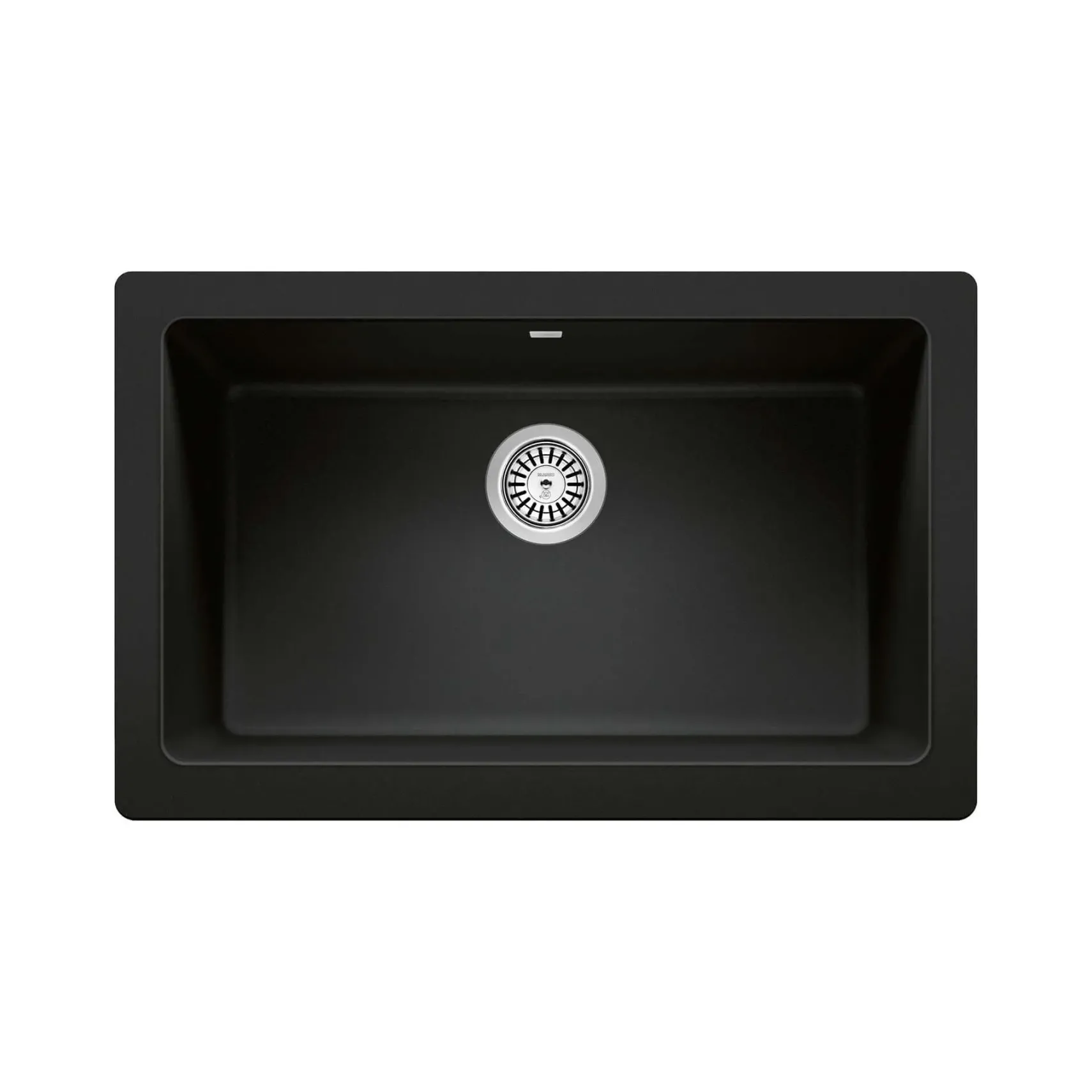 Blanco Vintera 30" Granite Composite Workstation Farmhouse Sink, Silgranit, Coal Black, 526545