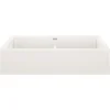 Blanco Vintera 33" Granite Composite Workstation Farmhouse Sink, Silgranit, 50/50 Double Bowl, White, 526550