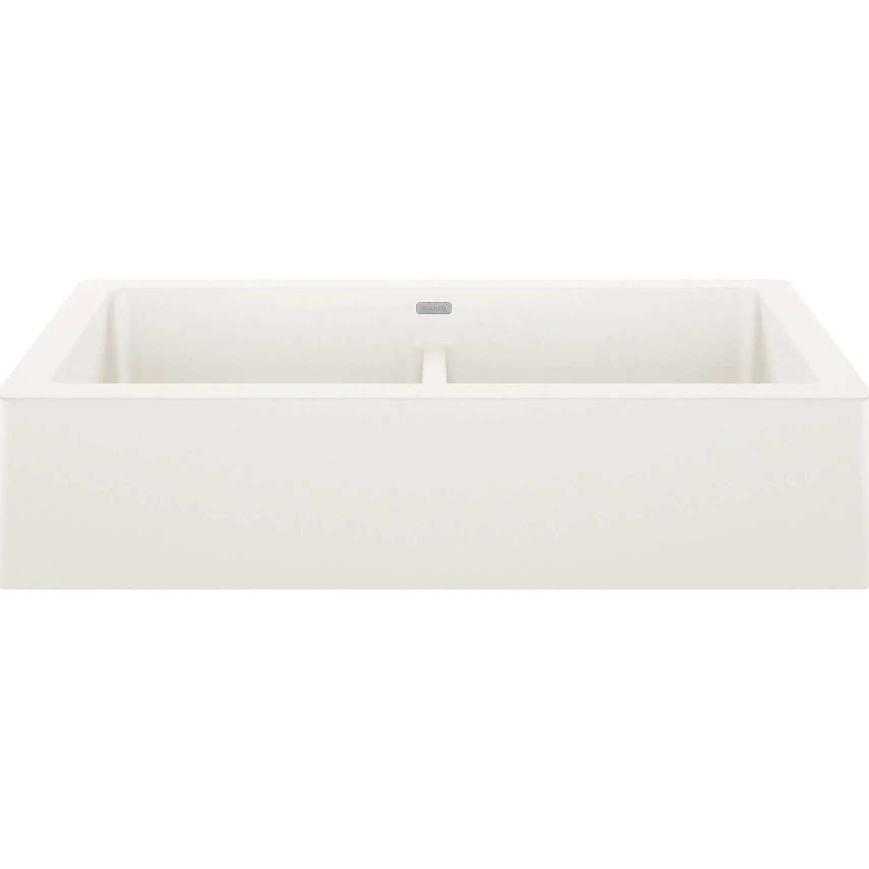 Blanco Vintera 33" Granite Composite Workstation Farmhouse Sink, Silgranit, 50/50 Double Bowl, White, 526550