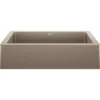 Blanco Vintera 30" Granite Composite Workstation Farmhouse Sink, Silgranit, Truffle, 526544