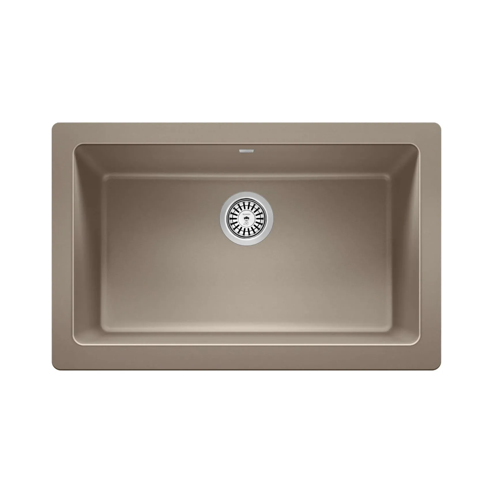 Blanco Vintera 30" Granite Composite Workstation Farmhouse Sink, Silgranit, Truffle, 526544