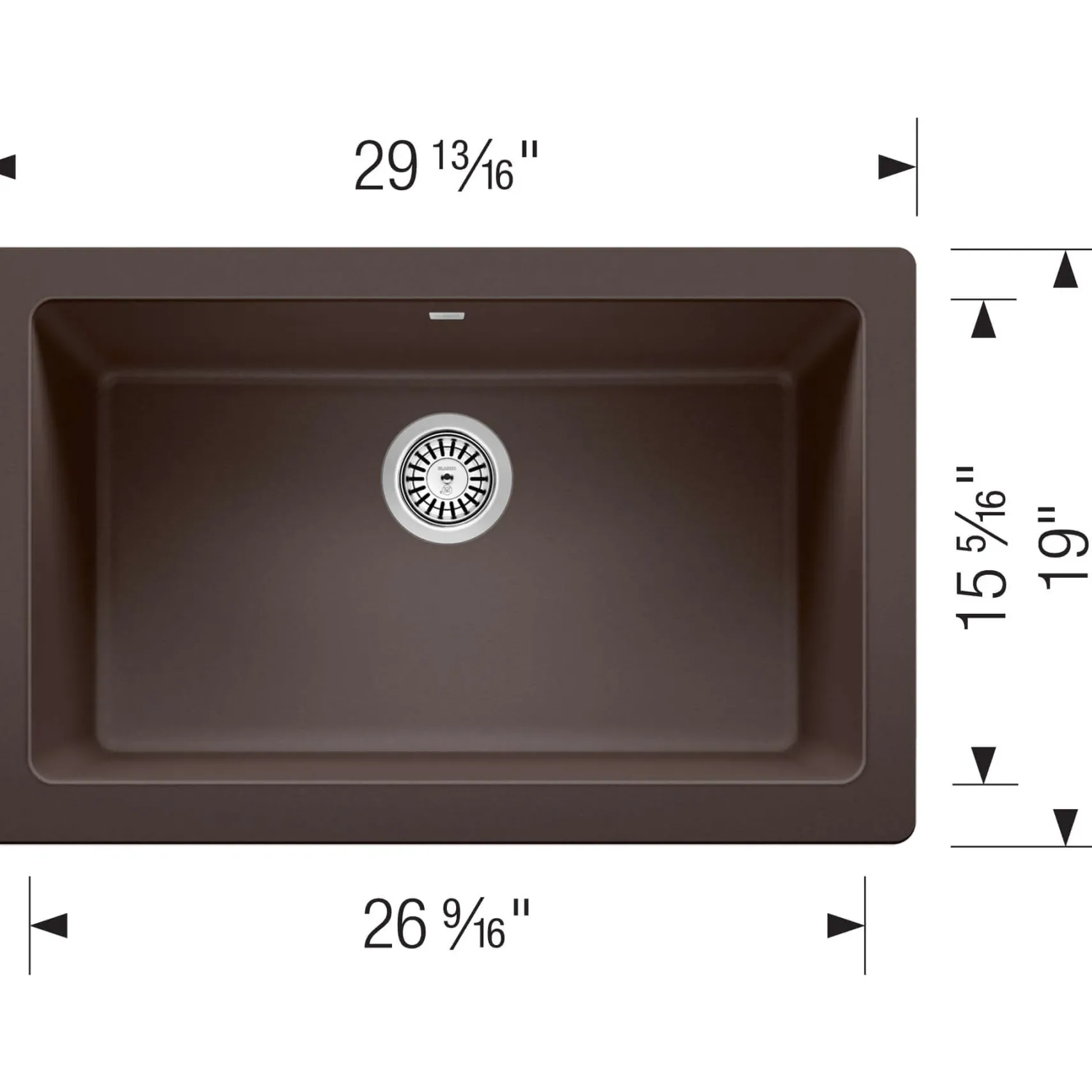 Blanco Vintera 30" Granite Composite Workstation Farmhouse Sink, Silgranit, Cafe, 526543