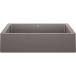 Blanco Vintera 30" Granite Composite Workstation Farmhouse Sink, Silgranit, Metallic Gray, 526540