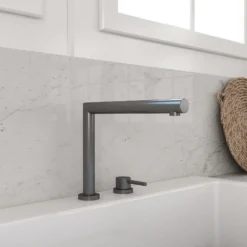 BOCCHI Baveno Move 1.75 GPM Lever Brass Kitchen Faucet, Gun Metal, 2029 0001 GM