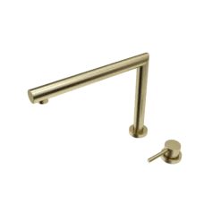 BOCCHI Baveno Move 1.75 GPM Lever Brass Kitchen Faucet, Brushed Gold, 2029 0001 BG