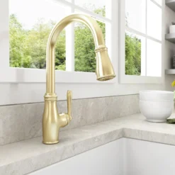 BOCCHI Belsena 1.75 GPM Brass Kitchen Faucet, Traditional, Brushed Gold, 2023 0001 BG