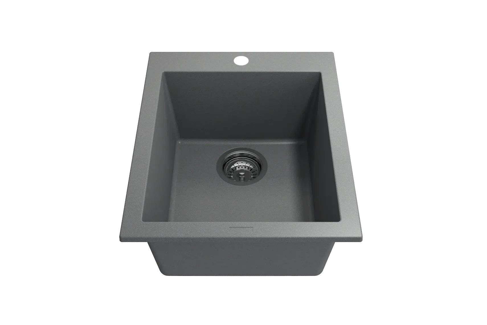 BOCCHI Campino Uno 16" Rectangle Composite Granite Bar/Prep Sink, Concrete Gray, 1608-506-0126