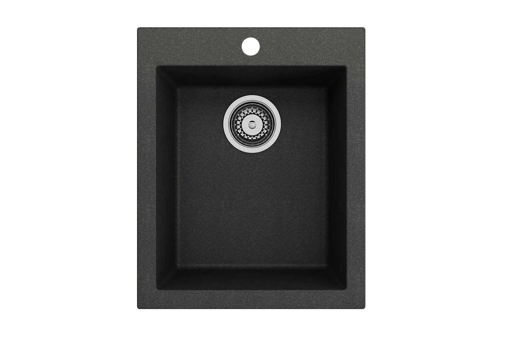 BOCCHI Campino Uno 16" Rectangle Composite Granite Bar/Prep Sink, Metallic Black, 1608-505-0126