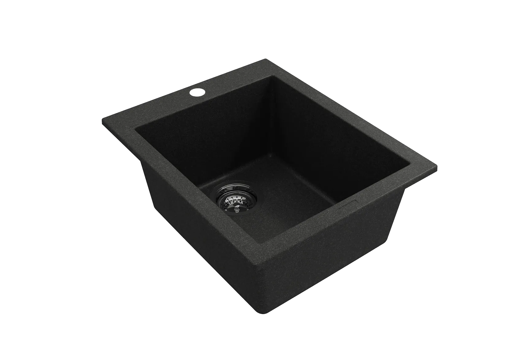 BOCCHI Campino Uno 16" Rectangle Composite Granite Bar/Prep Sink, Metallic Black, 1608-505-0126