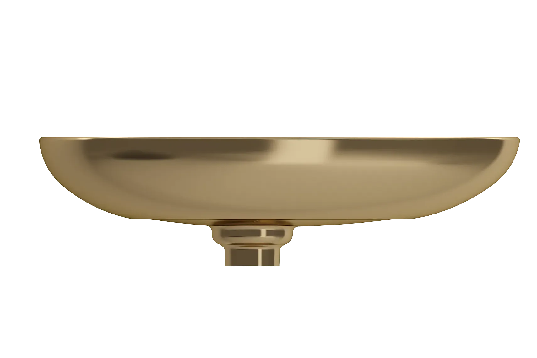 BOCCHI Etna 23" Palette Shaped Vessel Fireclay Bathroom Sink, Matte Gold, 1114-403-0125
