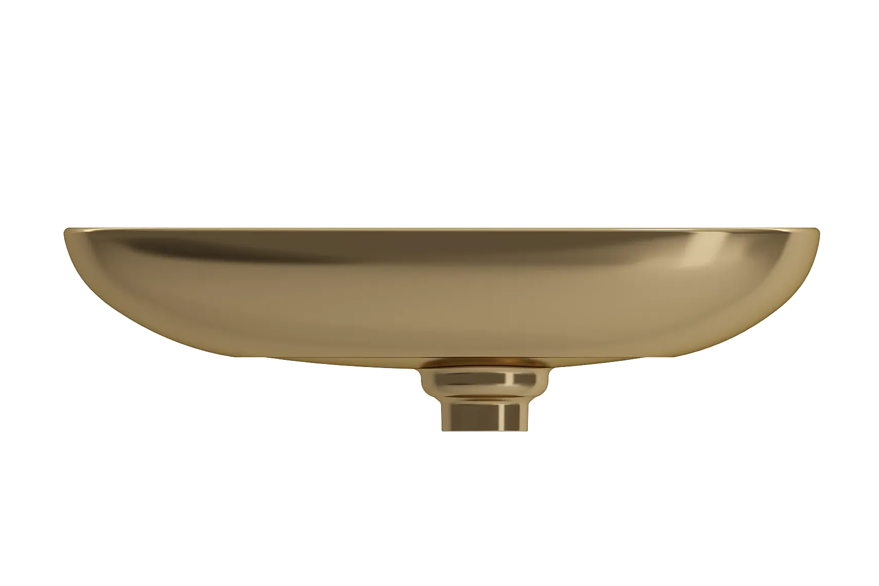 BOCCHI Etna 23" Palette Shaped Vessel Fireclay Bathroom Sink, Matte Gold, 1114-403-0125