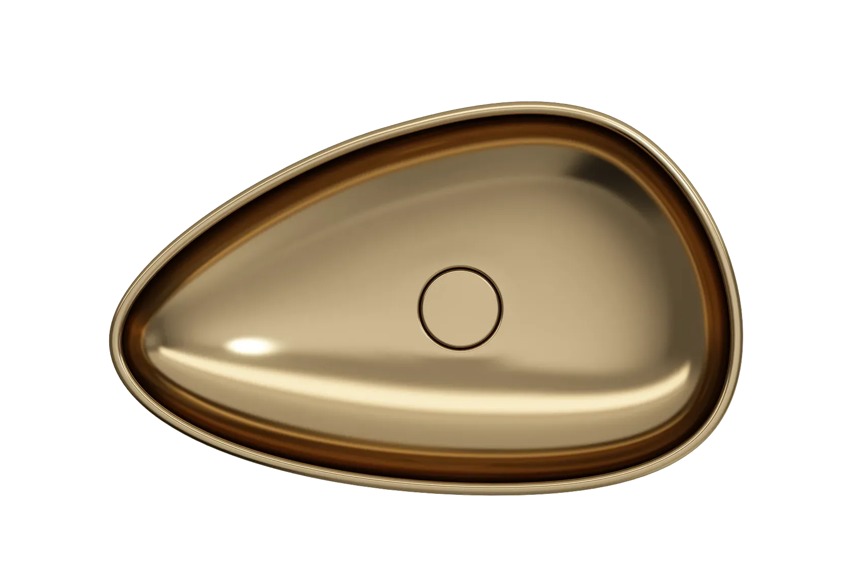 BOCCHI Etna 23" Palette Shaped Vessel Fireclay Bathroom Sink, Matte Gold, 1114-403-0125