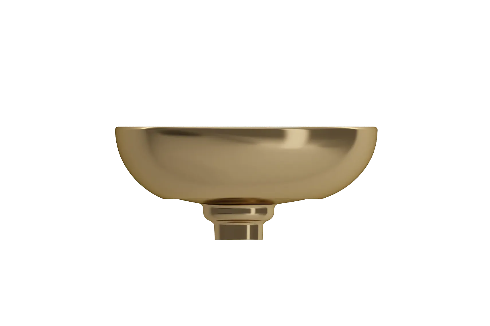 BOCCHI Etna 23" Palette Shaped Vessel Fireclay Bathroom Sink, Matte Gold, 1114-403-0125
