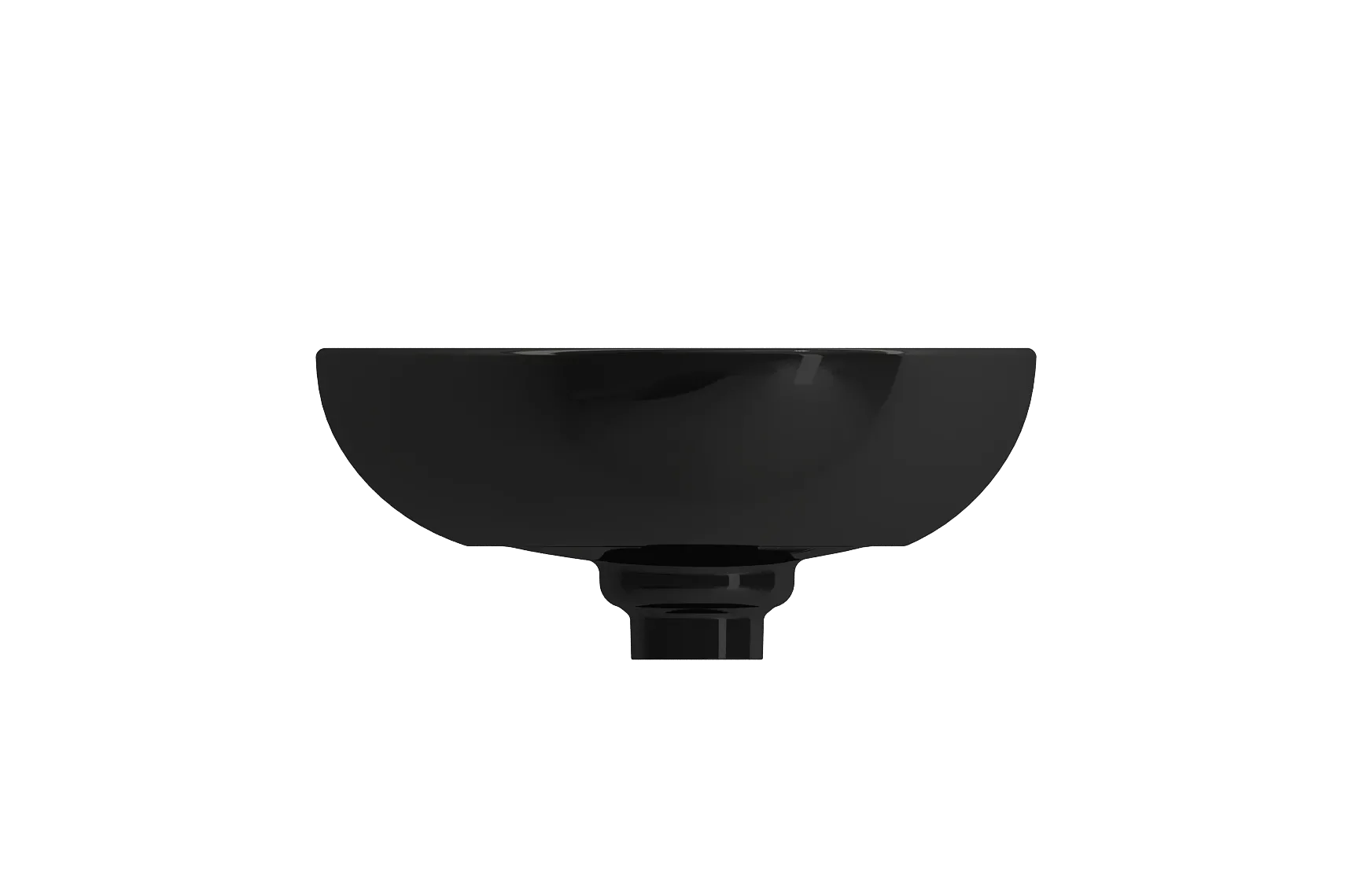 BOCCHI Etna 23" Palette Shaped Vessel Fireclay Bathroom Sink, Black, 1114-005-0125